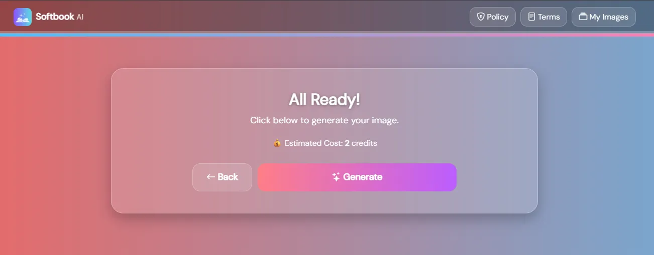 Generate image final step screenshot